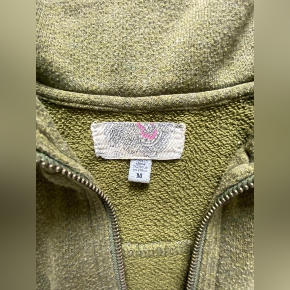 Coté Green Sweatshirt Jacket Size M - Picture 3 of 5